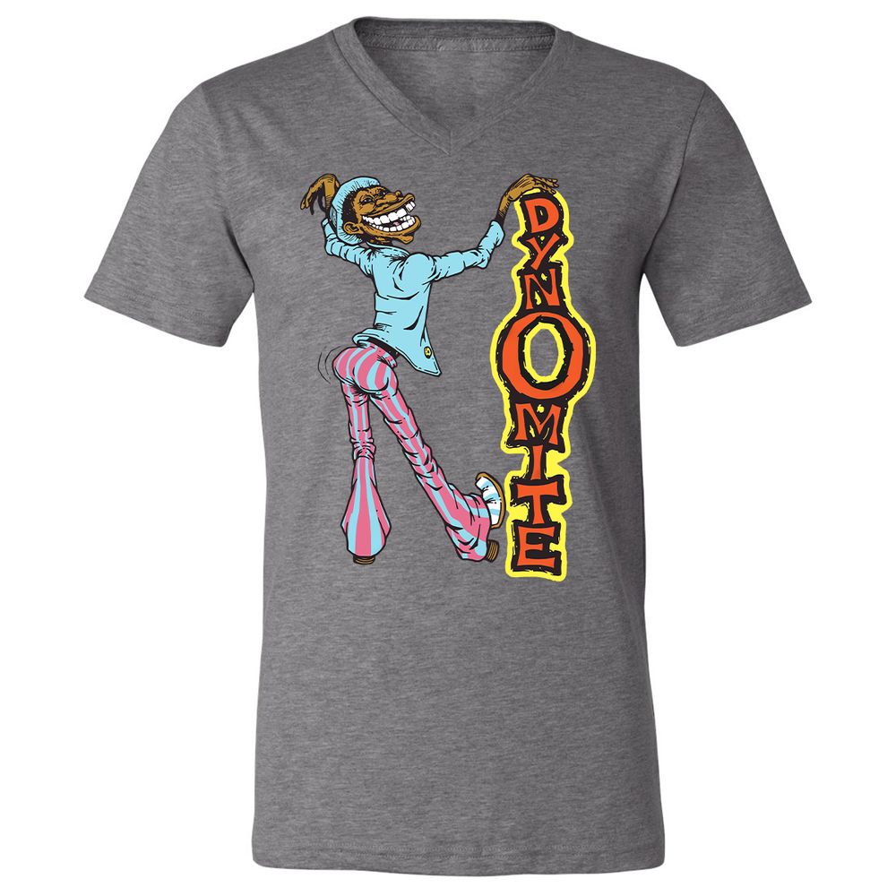 Unisex V-Neck T-Shirt - 4X4D21NY - Deep Heather - 13
