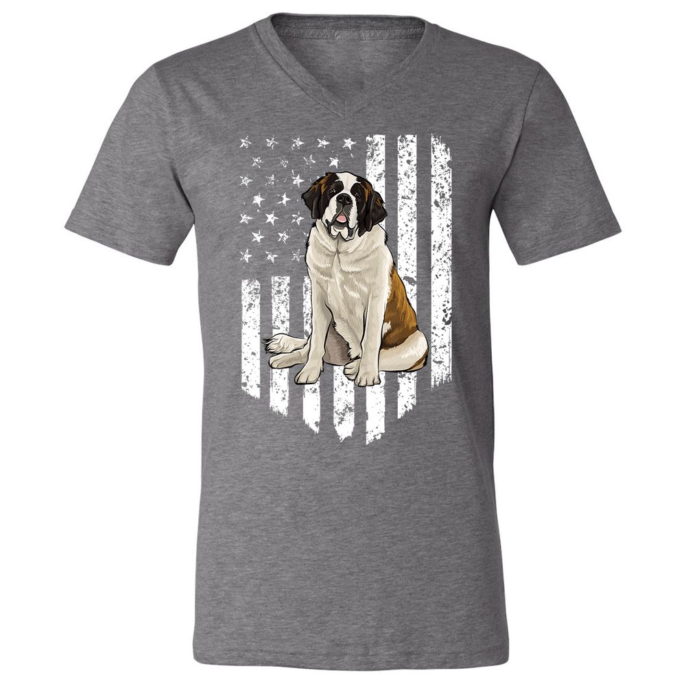 Unisex V-Neck T-Shirt - JVWBP7RT - Deep Heather - 13