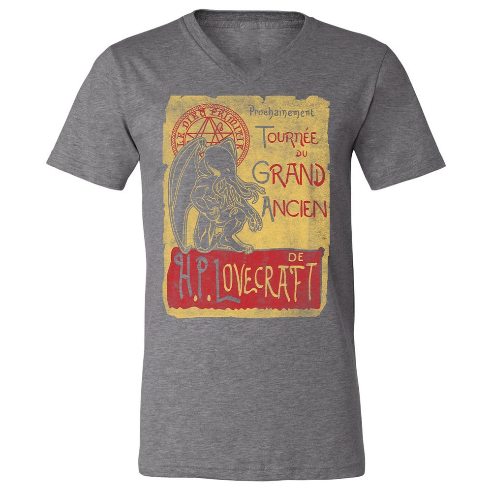 Unisex V-Neck T-Shirt - 8J2CCYD3 - Deep Heather - 13
