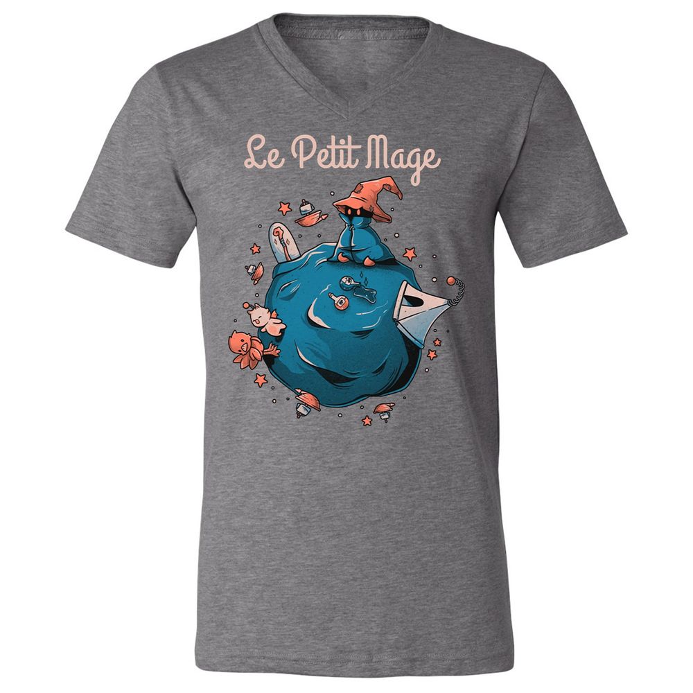 Unisex V-Neck T-Shirt - XTQN46A4 - Deep Heather - 13