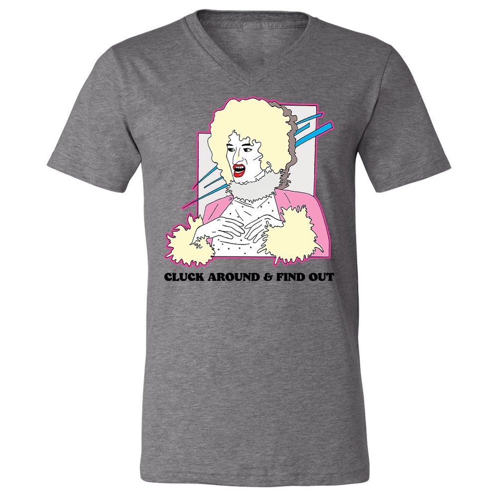 Unisex V-Neck T-Shirt - ZHEKAEQW - Deep Heather - 13
