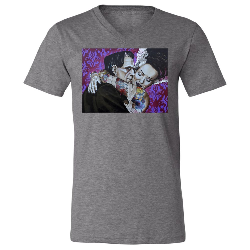 Unisex V-Neck T-Shirt - RCQC123J - Deep Heather - 13