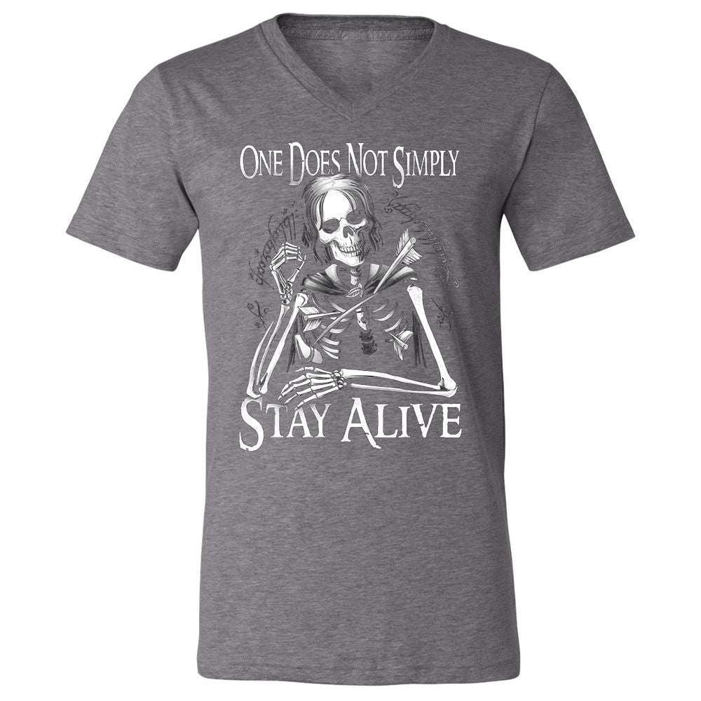 Unisex V-Neck T-Shirt - 1MJZKDXE - Deep Heather - 13