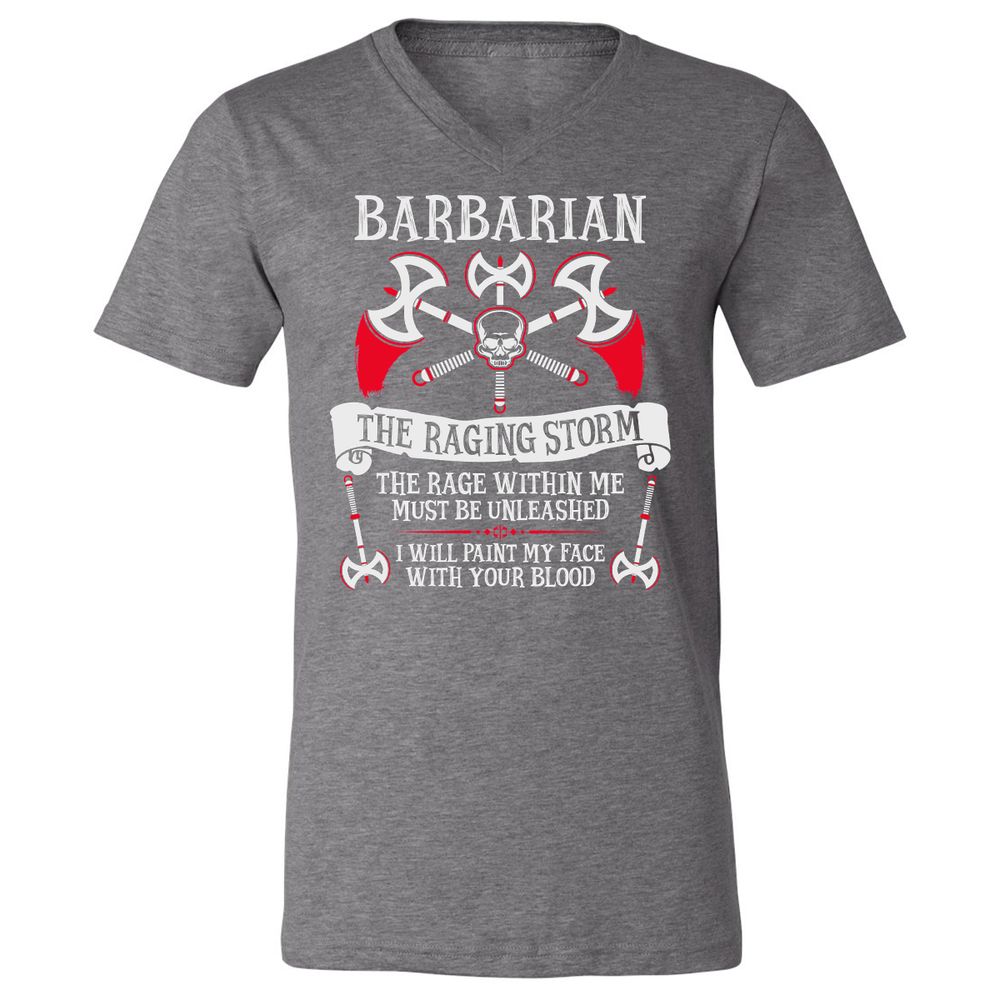 Unisex V-Neck T-Shirt - 71LJ5MHR - Deep Heather - 13