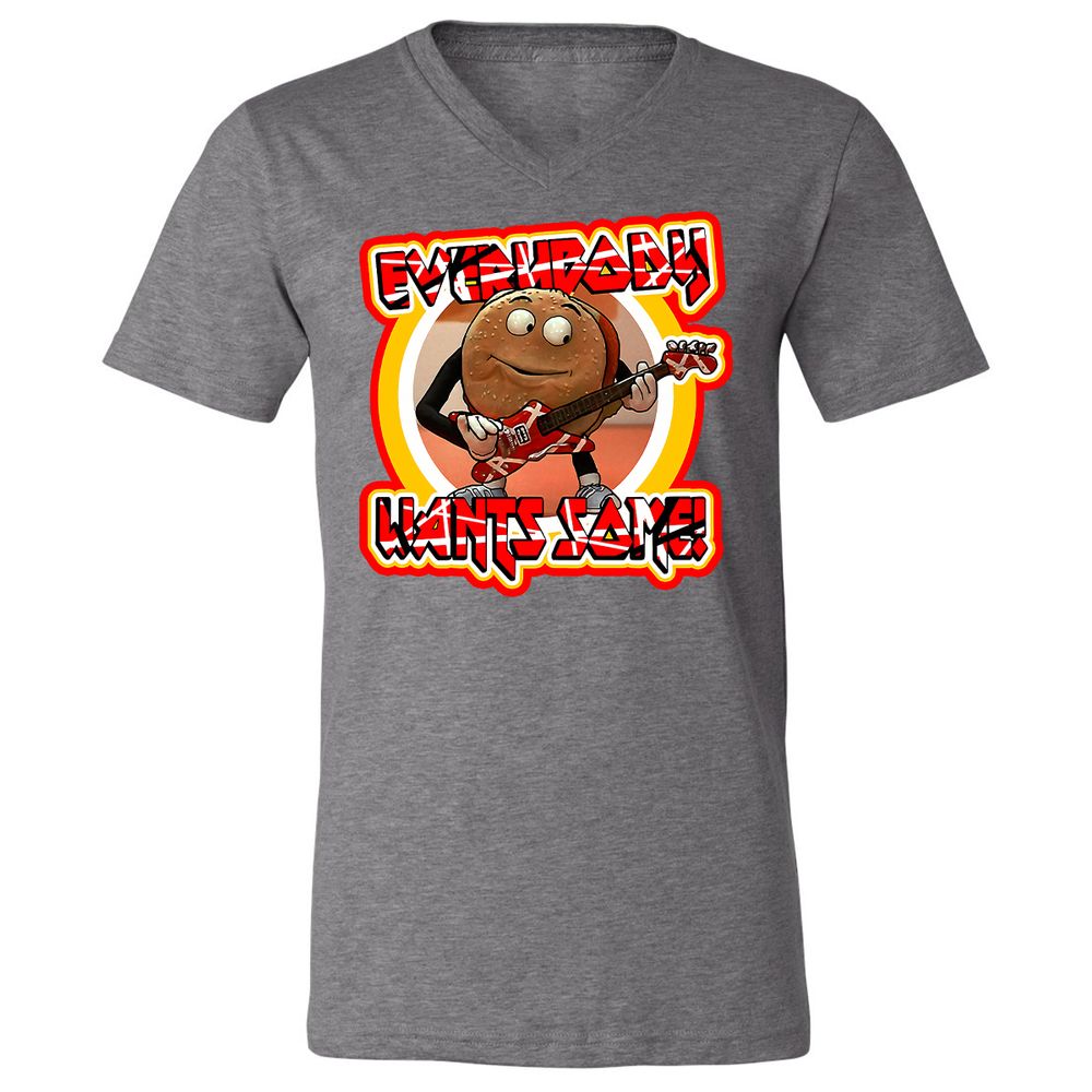 Unisex V-Neck T-Shirt - 32RDSBDE - Deep Heather - 13