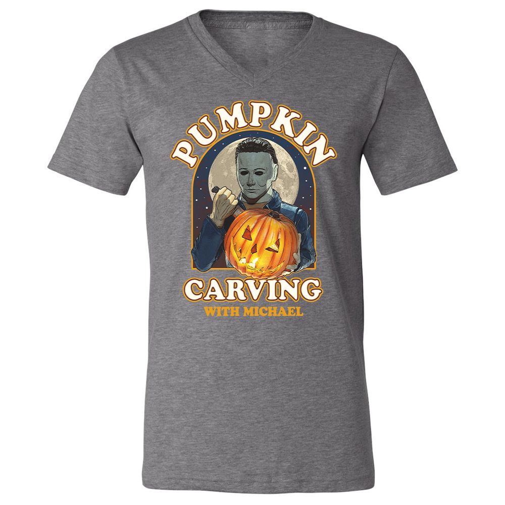 Unisex V-Neck T-Shirt - WK3CV2KG - Deep Heather - 13