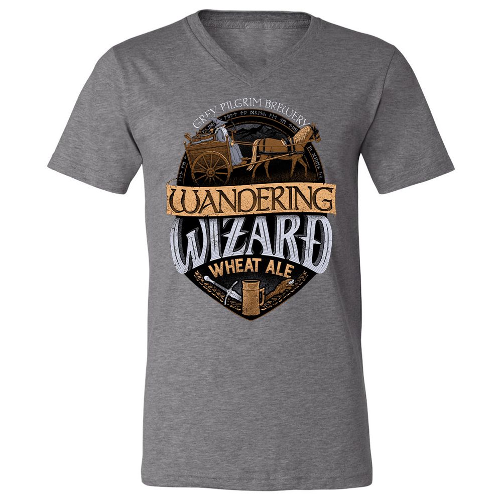 Unisex V-Neck T-Shirt - 6X6ZNBM7 - Deep Heather - 13