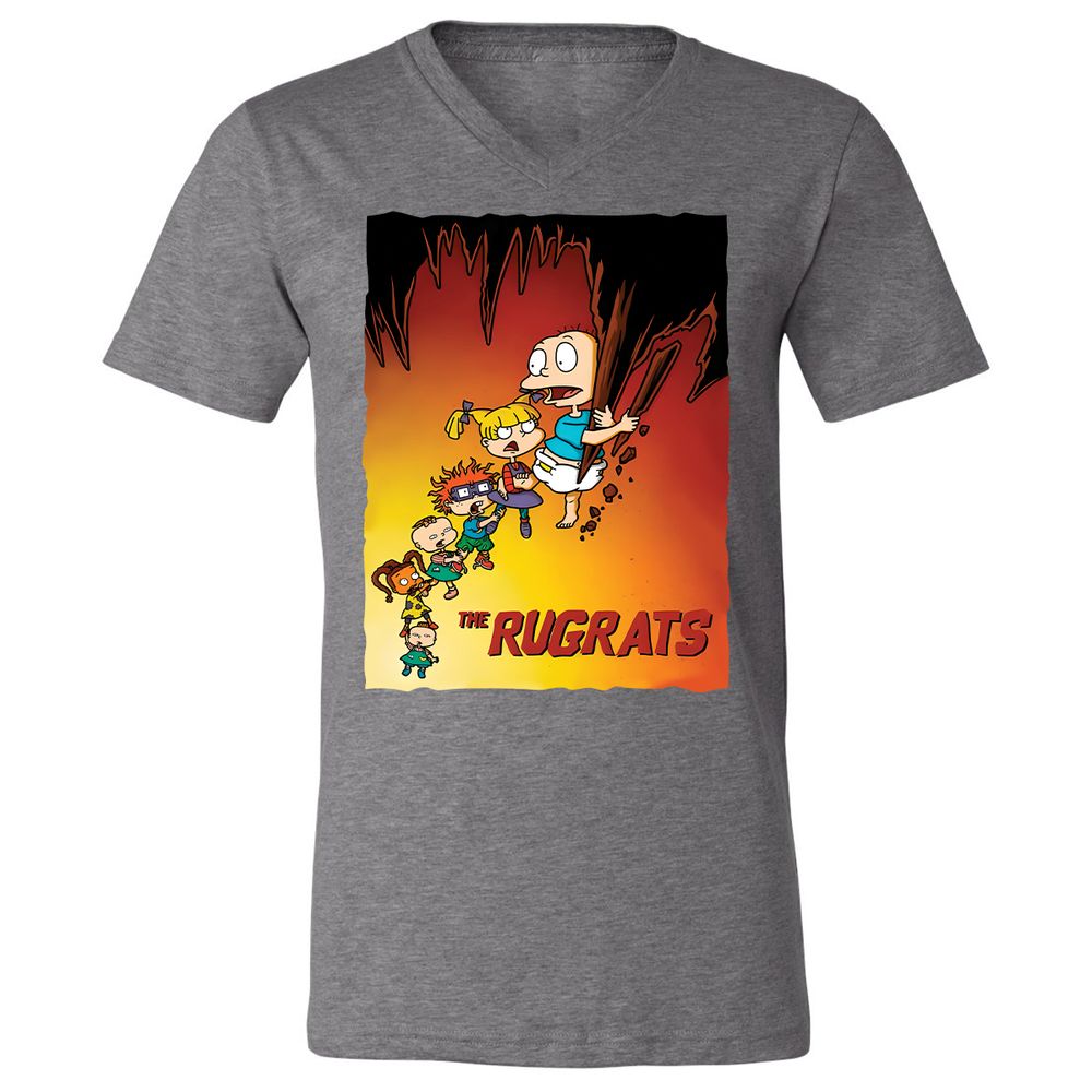 Unisex V-Neck T-Shirt - 7DX1RQSQ - Deep Heather - 13