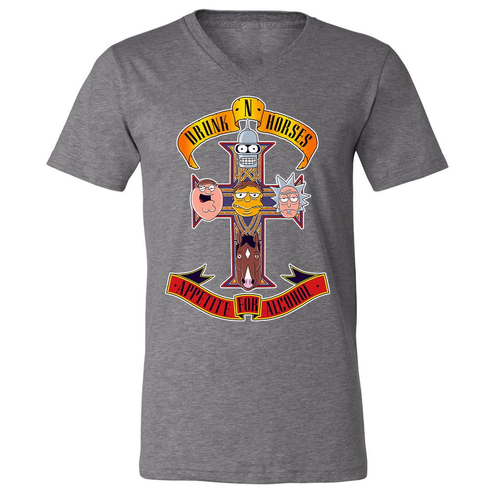 Unisex V-Neck T-Shirt - 48UHCCNW - Deep Heather - 13