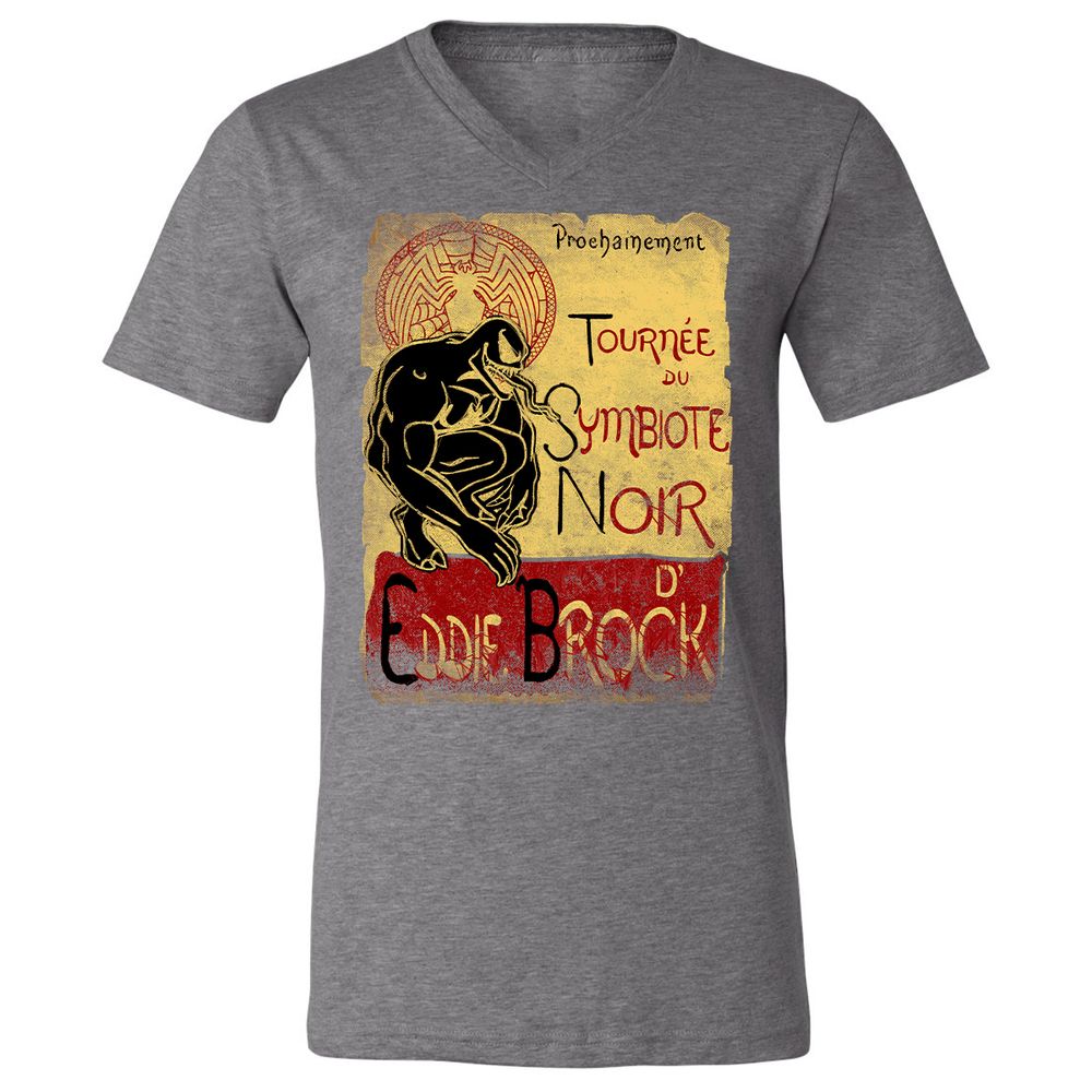 Unisex V-Neck T-Shirt - DLBVN3BX - Deep Heather - 13