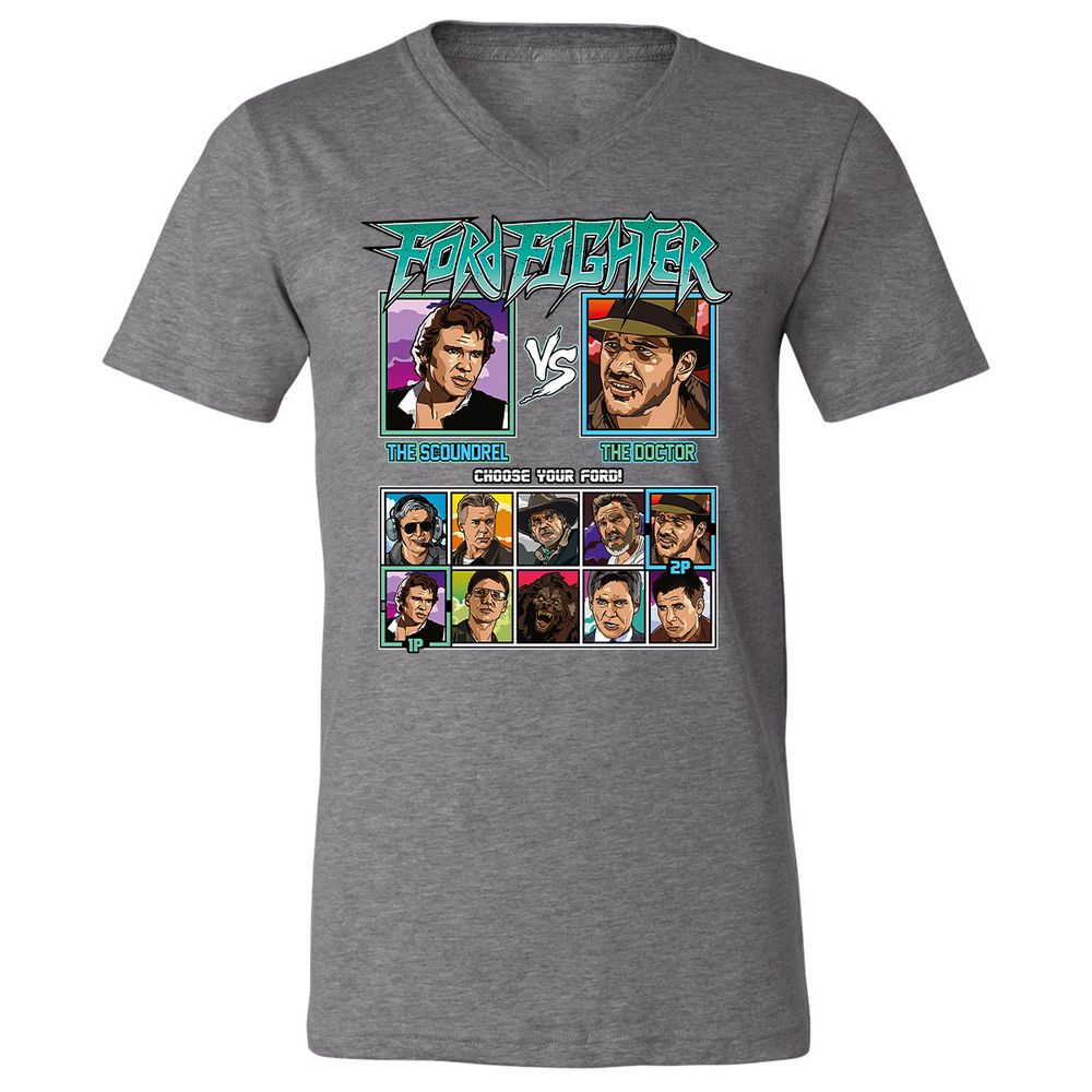 Unisex V-Neck T-Shirt - 5ZL2M52S - Deep Heather - 13