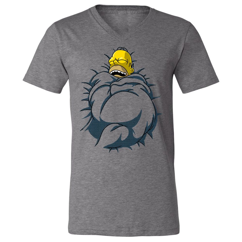 Unisex V-Neck T-Shirt - KXZJJ9PL - Deep Heather - 13