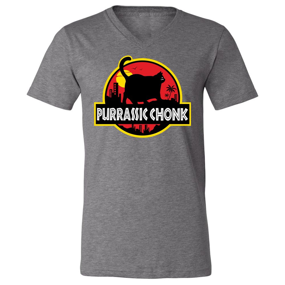 Unisex V-Neck T-Shirt - WR2JKSHG - Deep Heather - 13