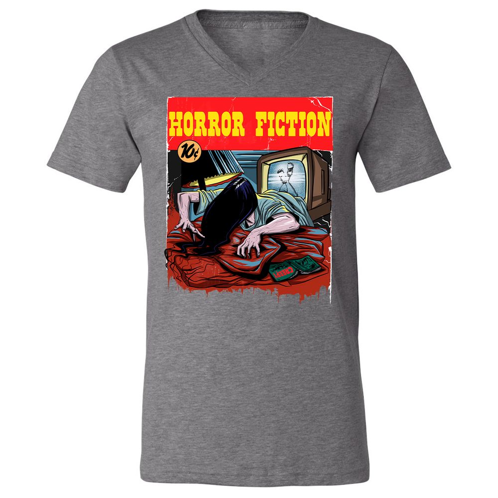 Unisex V-Neck T-Shirt - 3E34AKBN - Deep Heather - 13