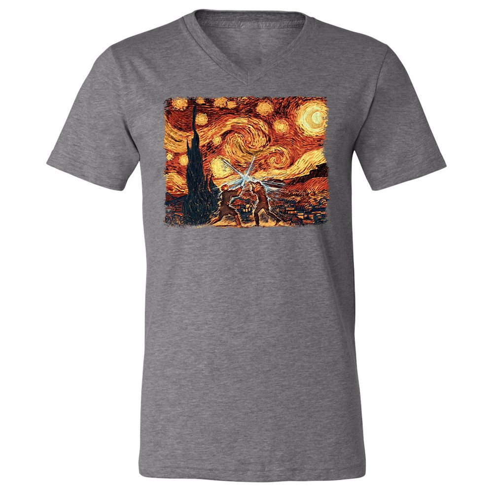 Unisex V-Neck T-Shirt - X2ZUSTTF - Deep Heather - 13