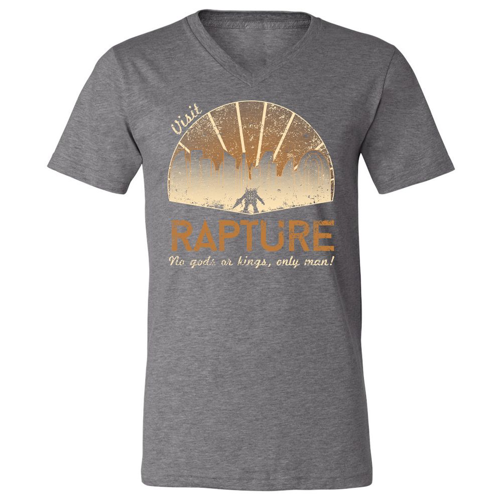 Unisex V-Neck T-Shirt - 1EGHDXGF - Deep Heather - 13