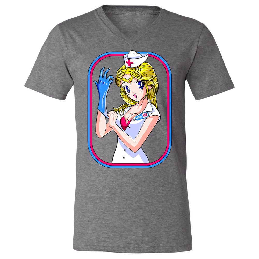 Unisex V-Neck T-Shirt - X7ZT92US - Deep Heather - 13