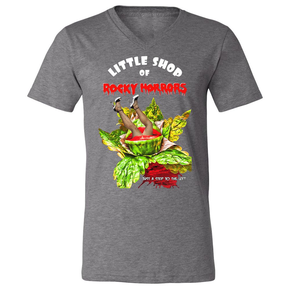 Unisex V-Neck T-Shirt - Black - Deep Heather - 13