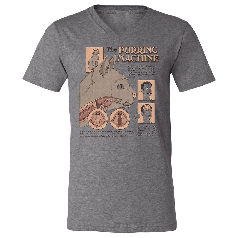 Unisex V-Neck T-Shirt - DJ8JTFLH - Deep Heather - 13