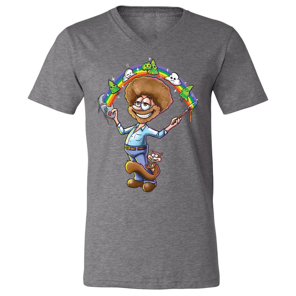 Unisex V-Neck T-Shirt - EVG9AS1B - Deep Heather - 13