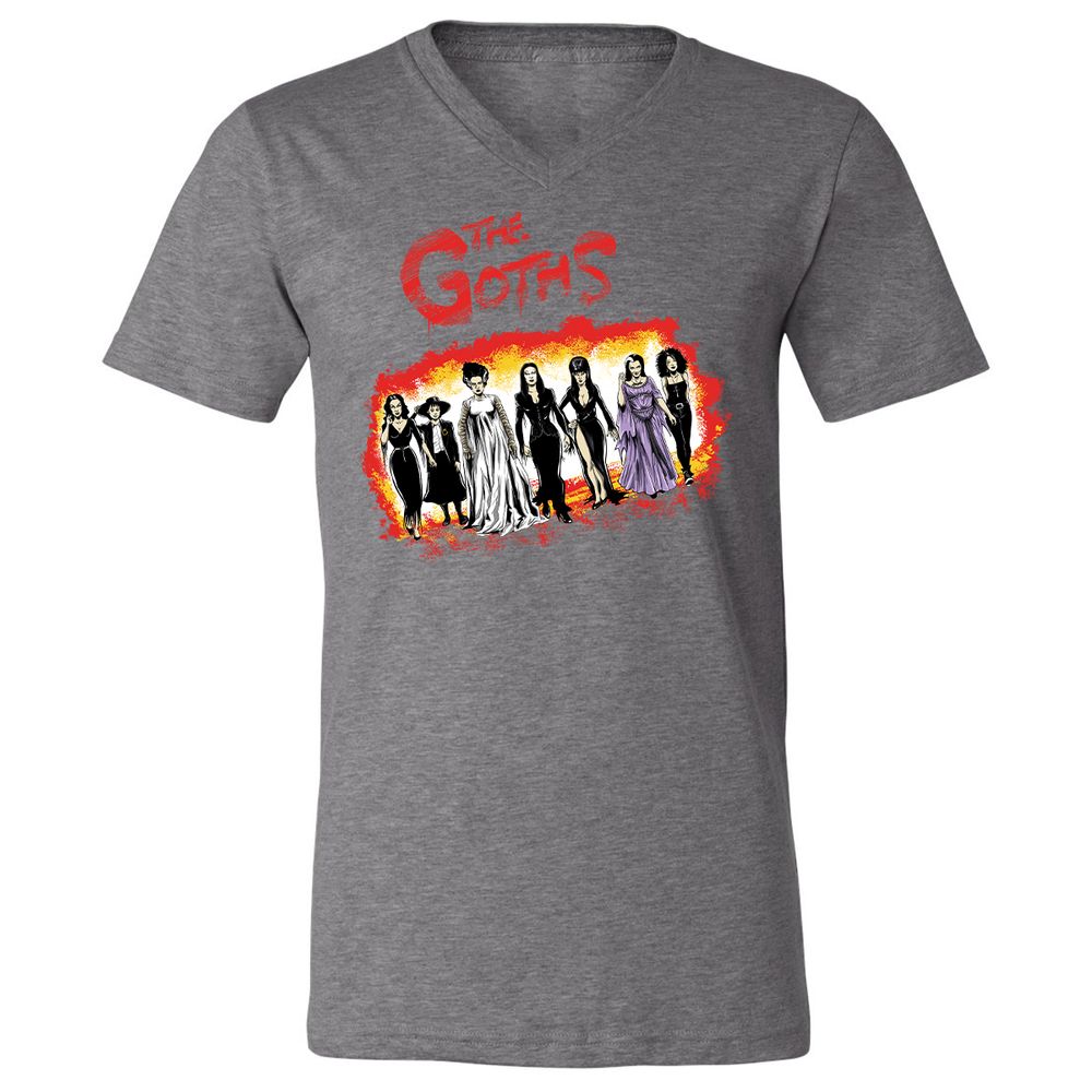 Unisex V-Neck T-Shirt - B7JH9KRL - Deep Heather - 13
