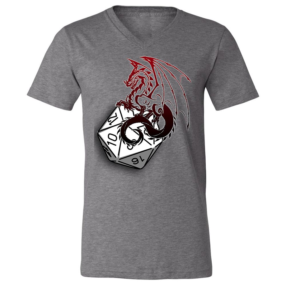 Unisex V-Neck T-Shirt - HLPEL2CV - Deep Heather - 13