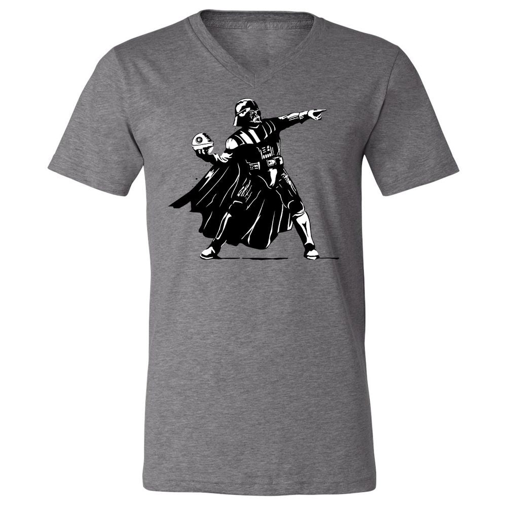 Unisex V-Neck T-Shirt - B81SR4X9 - Deep Heather - 13