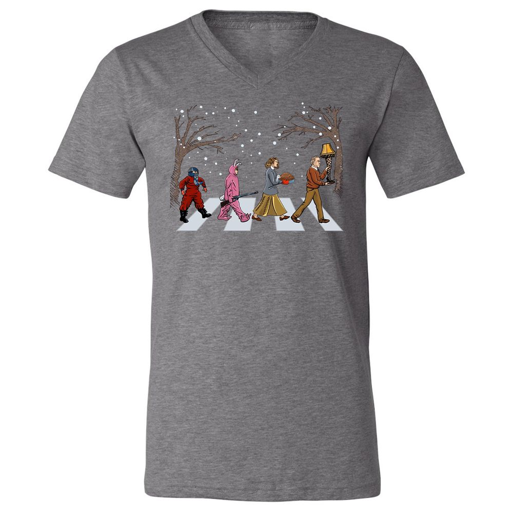 Unisex V-Neck T-Shirt - VKF69S2J - Deep Heather - 13