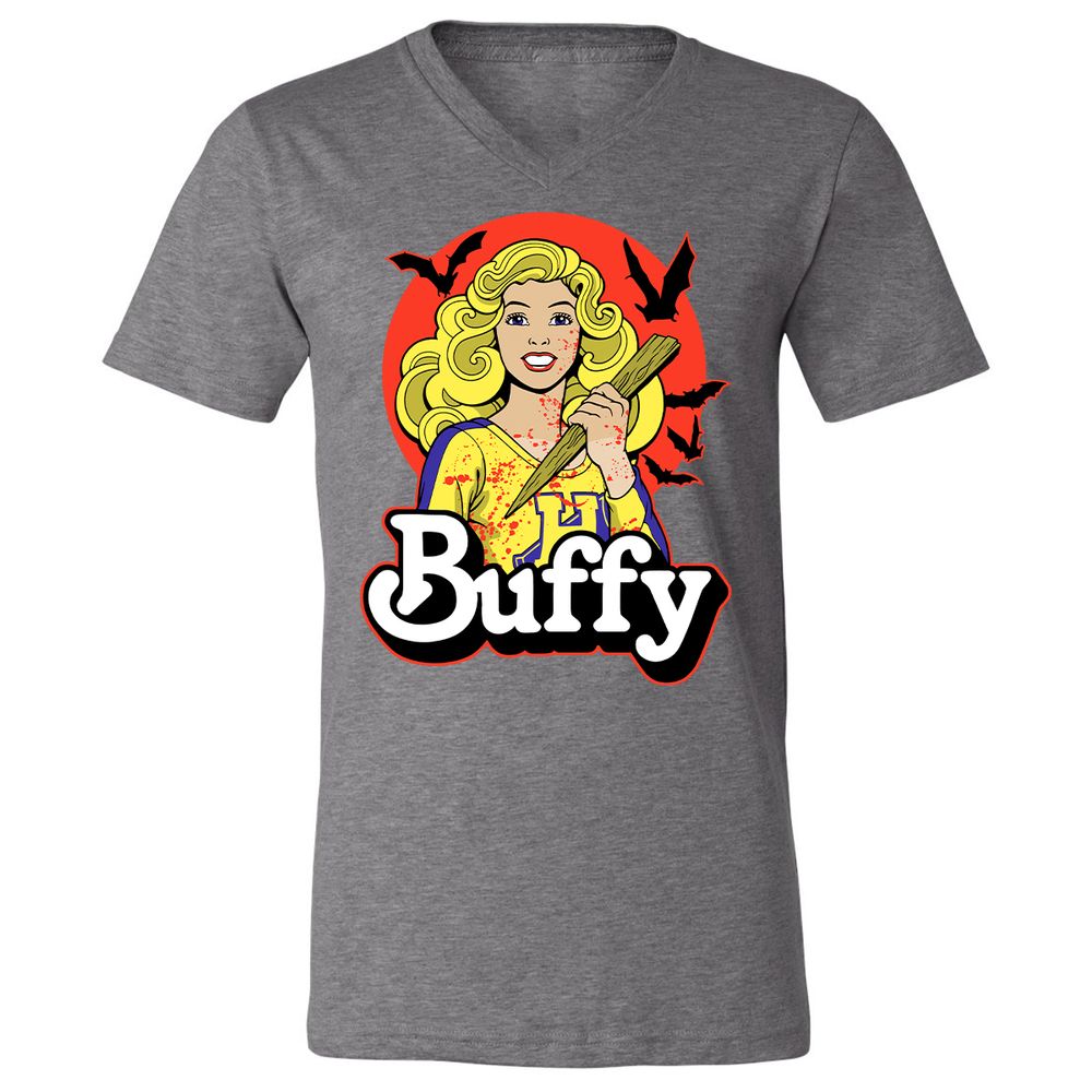 Unisex V-Neck T-Shirt - 5NQ9F77N - Deep Heather - 13