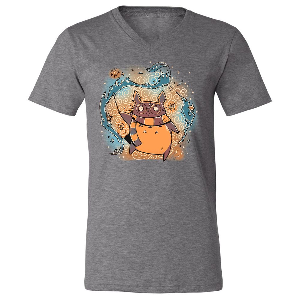 Unisex V-Neck T-Shirt - 5K4QAN57 - Deep Heather - 13