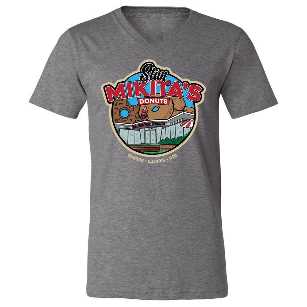 Unisex V-Neck T-Shirt - F7Z14CYV - Deep Heather - 13
