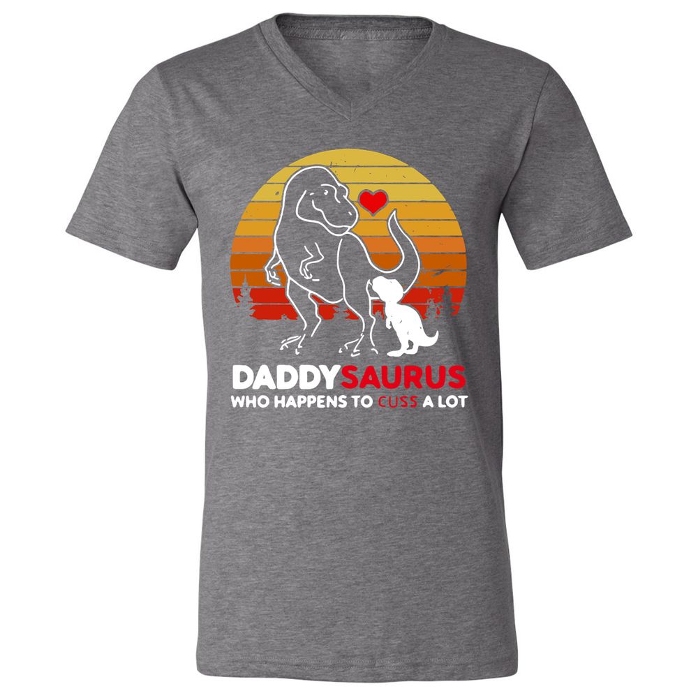 Unisex V-Neck T-Shirt - AUEUJG3Y - Deep Heather - 13