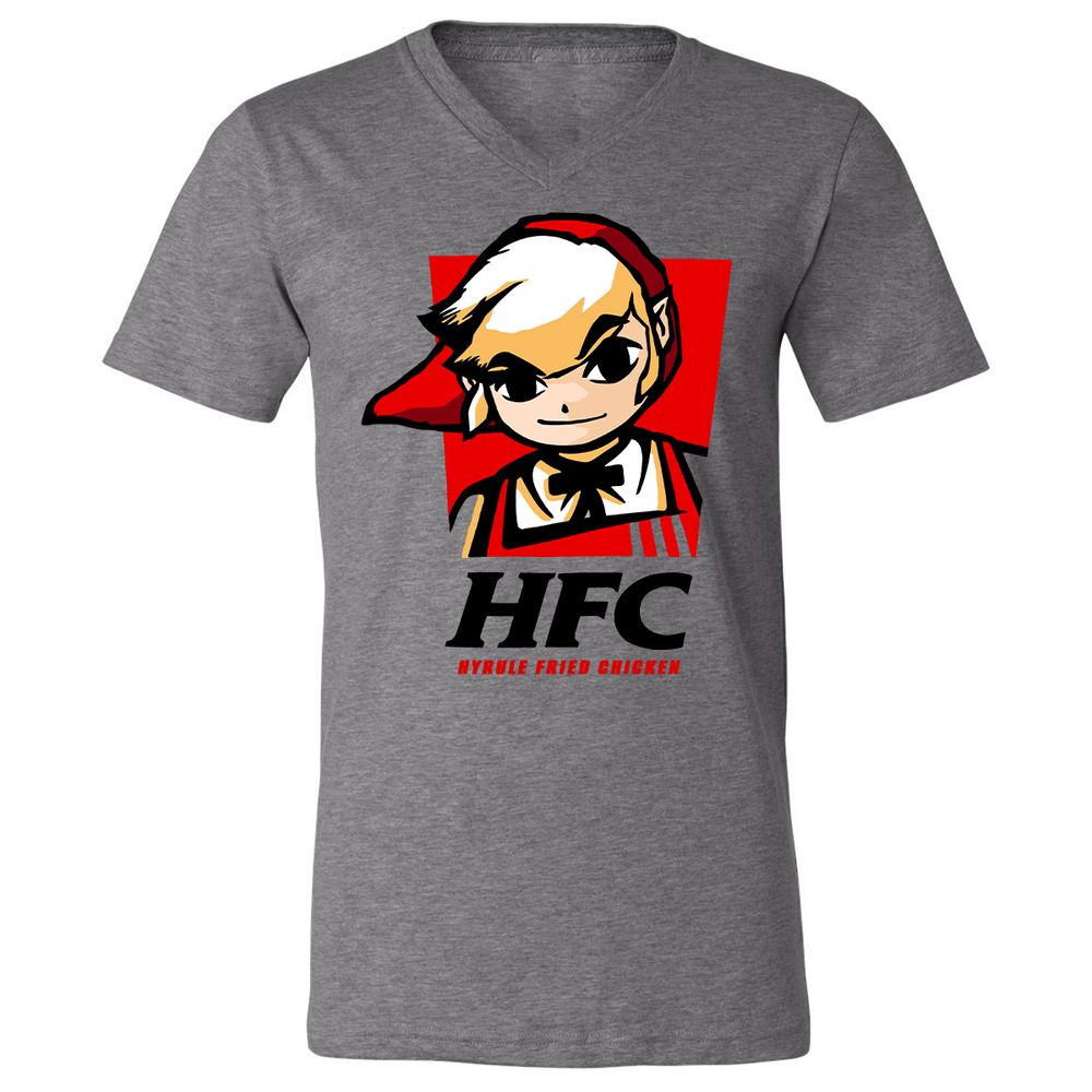 Unisex V-Neck T-Shirt - DGA8LWZX - Deep Heather - 13