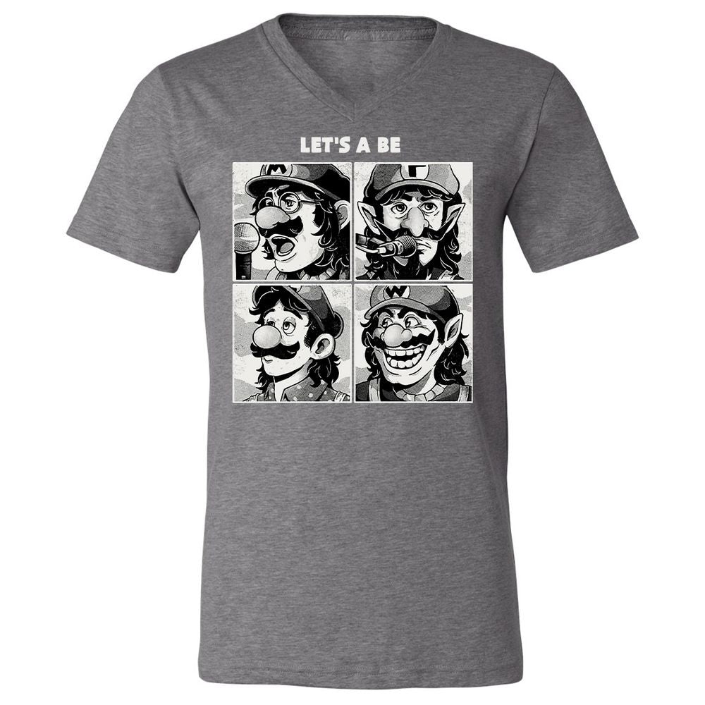 Unisex V-Neck T-Shirt - WH5C9F5V - Deep Heather - 13