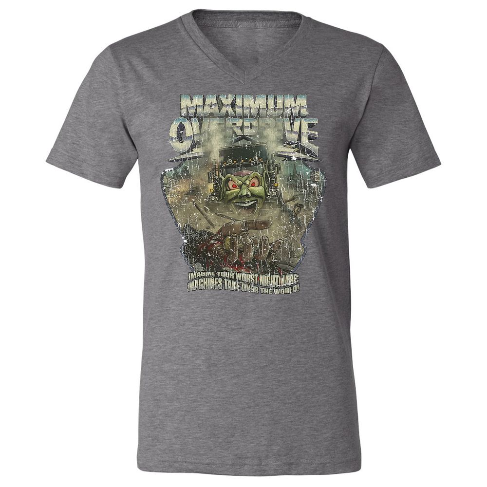 Unisex V-Neck T-Shirt - GEXNWCLX - Deep Heather - 13