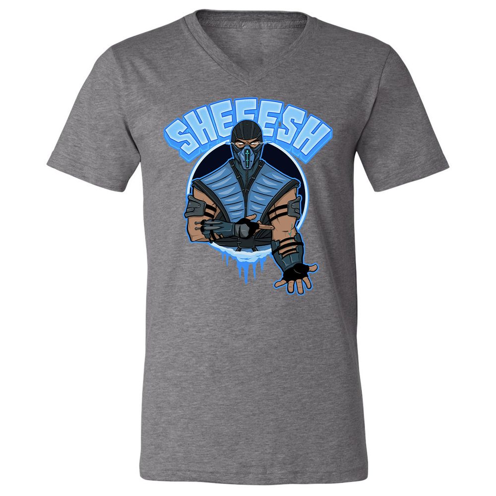Unisex V-Neck T-Shirt - 6R4MV69P - Deep Heather - 13