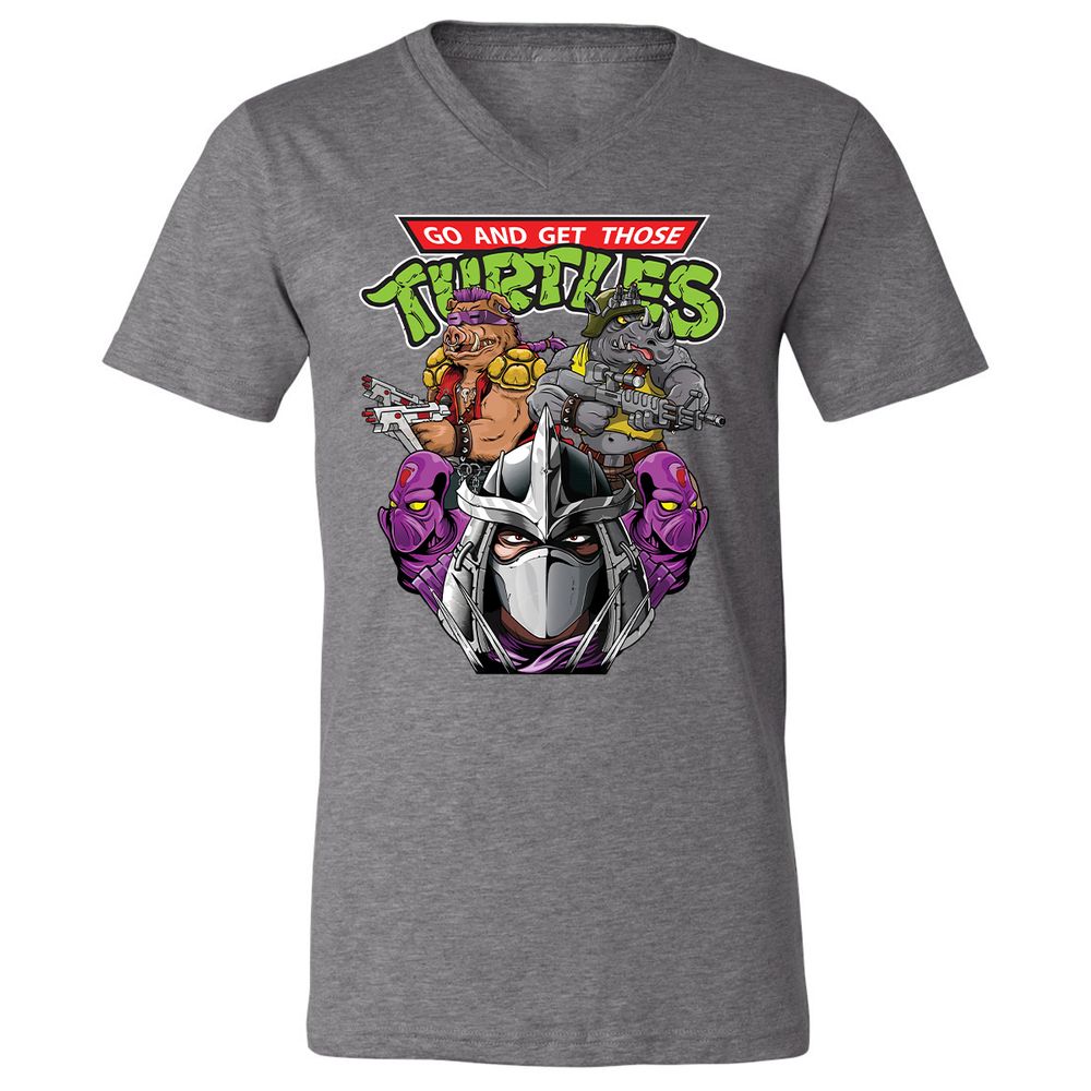 Unisex V-Neck T-Shirt - 73V5KE4S - Deep Heather - 13