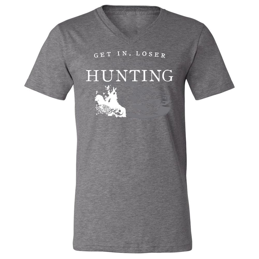Unisex V-Neck T-Shirt - ZN4M87M7 - Deep Heather - 13