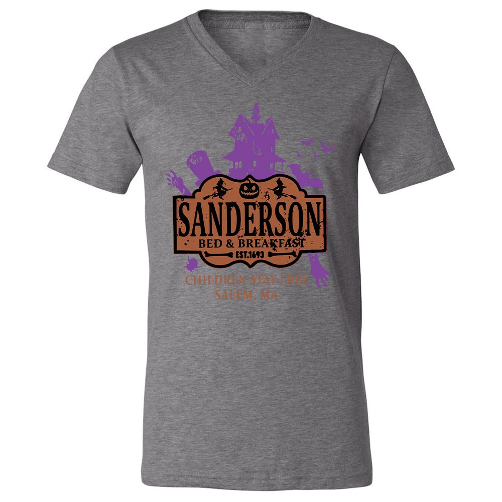 Unisex V-Neck T-Shirt - WADVTALP - Deep Heather - 13