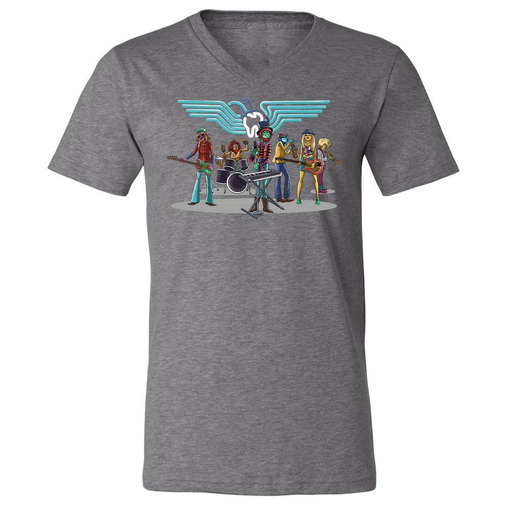 Unisex V-Neck T-Shirt - YMANJLA4 - Deep Heather - 13