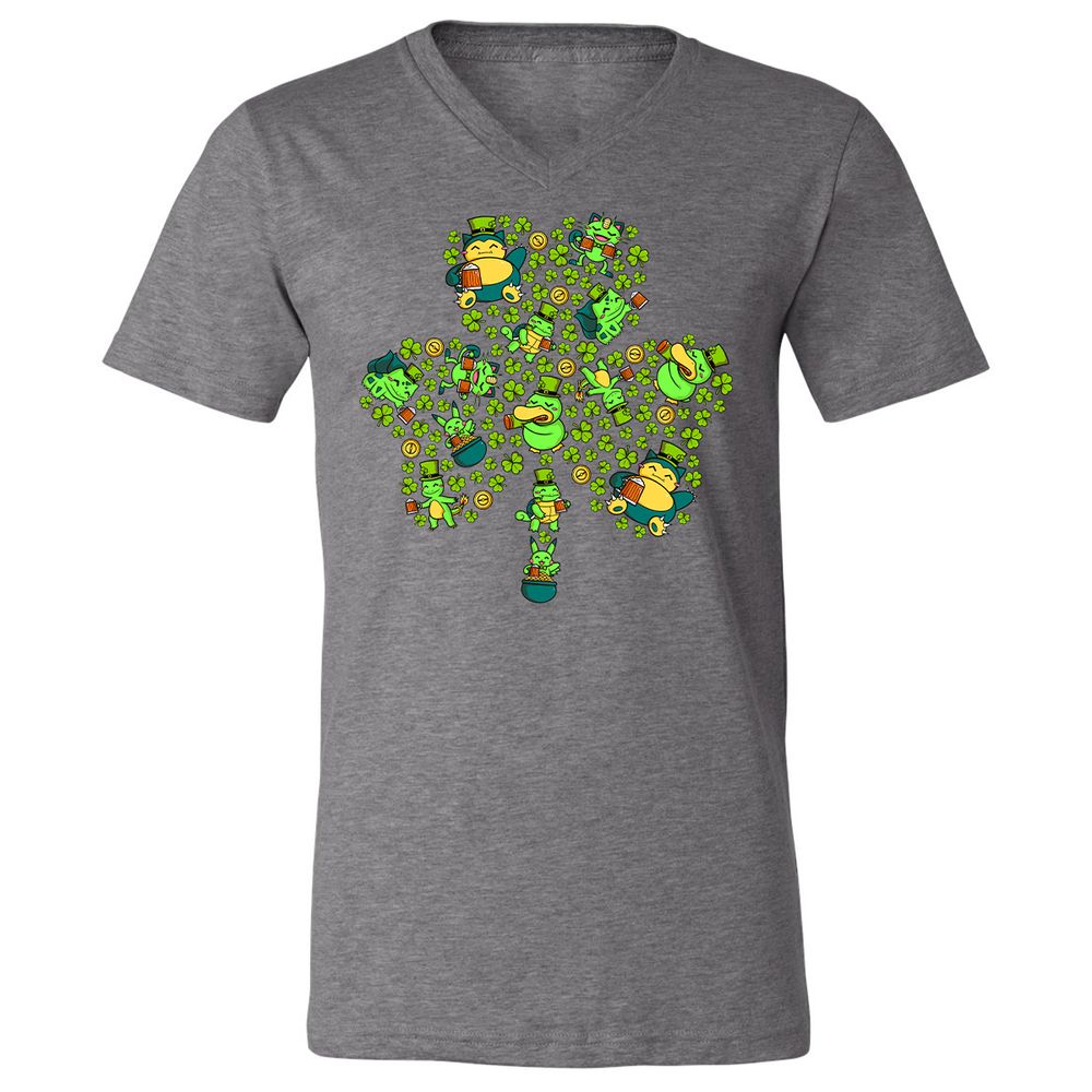 Unisex V-Neck T-Shirt - CLZ618C2 - Deep Heather - 13