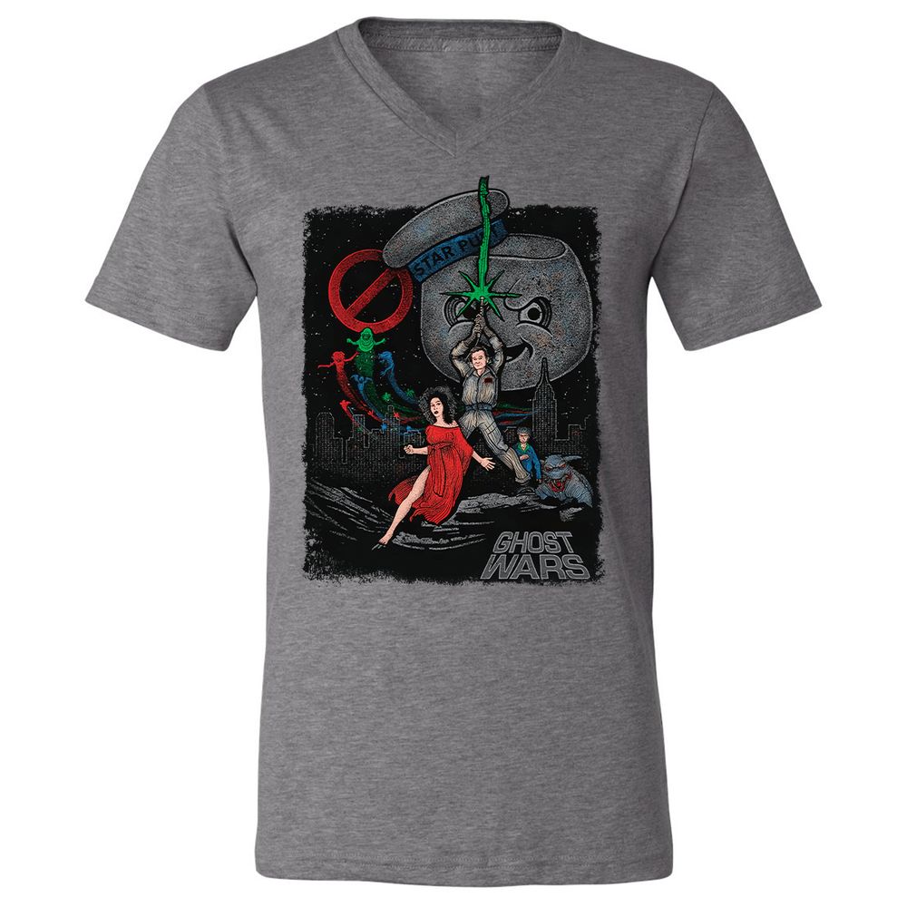 Unisex V-Neck T-Shirt - D19SU9ZB - Deep Heather - 13