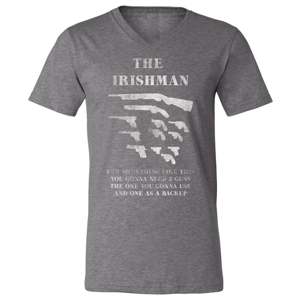 Unisex V-Neck T-Shirt - 3NSSRDYL - Deep Heather - 13