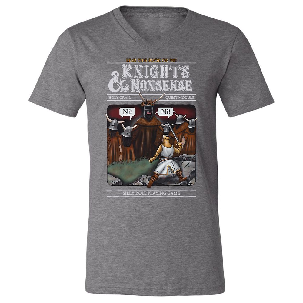 Unisex V-Neck T-Shirt - XCVTKFVU - Deep Heather - 13