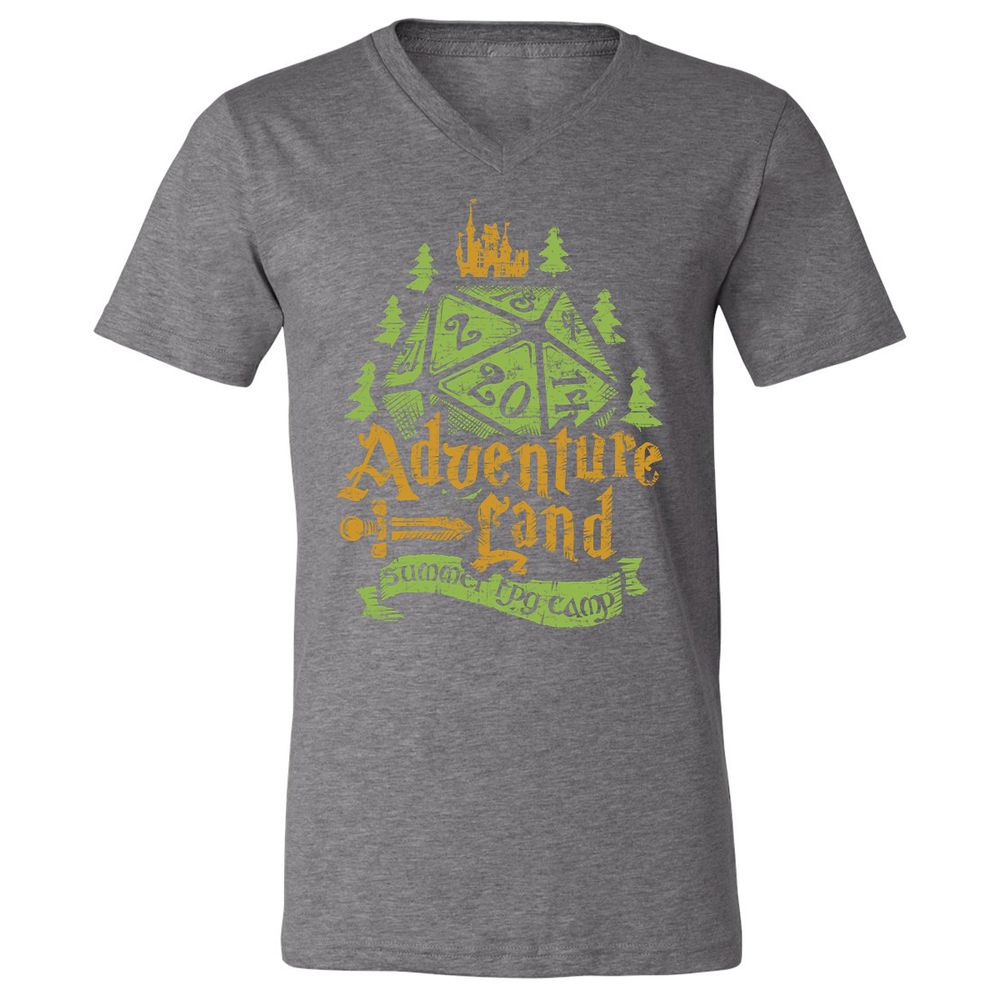 Unisex V-Neck T-Shirt - KVT9UEEC - Deep Heather - 13