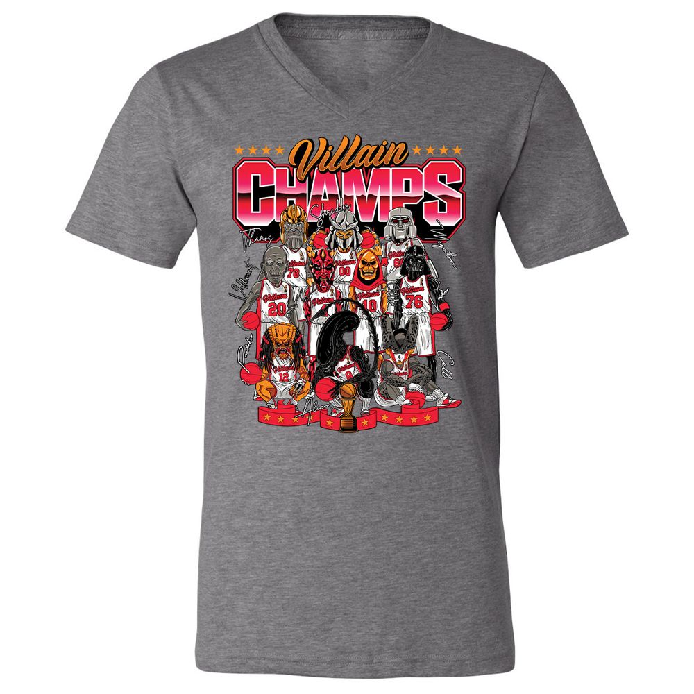 Unisex V-Neck T-Shirt - Y4TR4JV7 - Deep Heather - 13