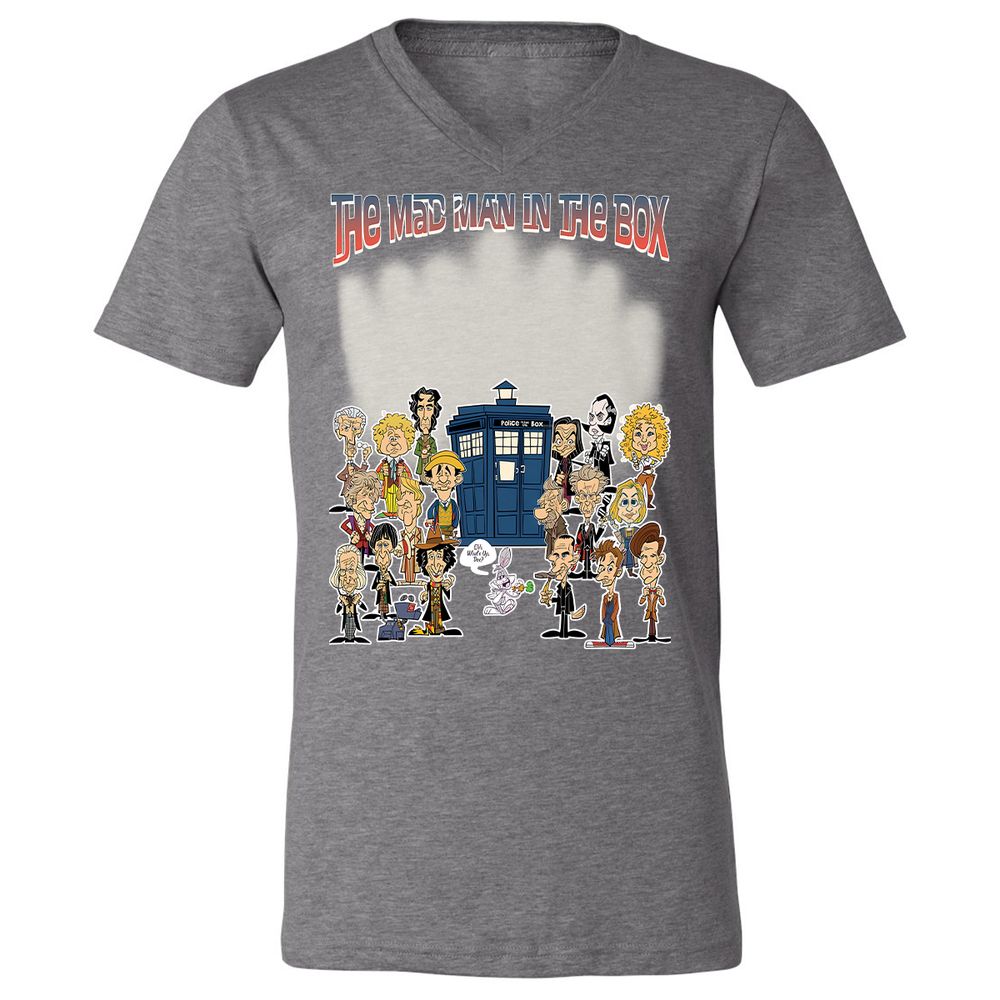 Unisex V-Neck T-Shirt - 5NBXEQFG - Deep Heather - 13