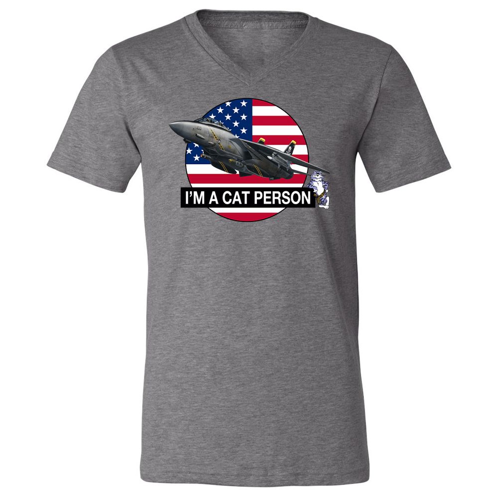 Unisex V-Neck T-Shirt - 4ZERJVXQ - Deep Heather - 13