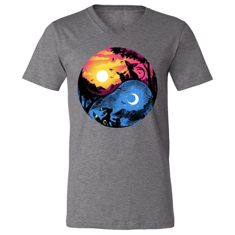 Unisex V-Neck T-Shirt - N5W3CVUN - Deep Heather - 13