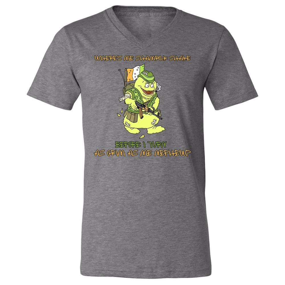 Unisex V-Neck T-Shirt - 22GWD7F9 - Deep Heather - 13